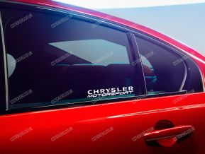 Chrysler Motorsport Stickers for Side Window