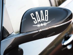 Saab Air Vintage Logo Stickers for Wing Mirrors