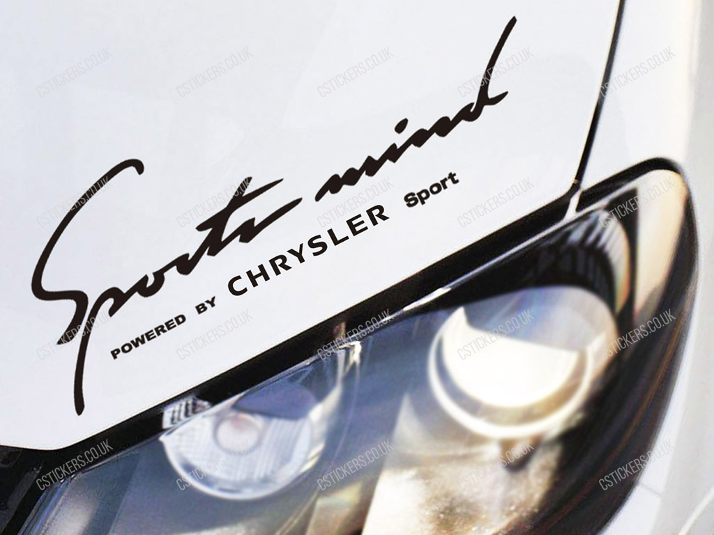 Chrysler Sports Mind Stickers for Bonnet